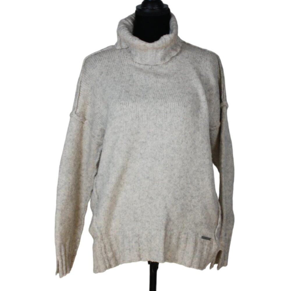Michael by Michael Kors Oatmeal Colored Heavy Knit Cowlneck Size Large